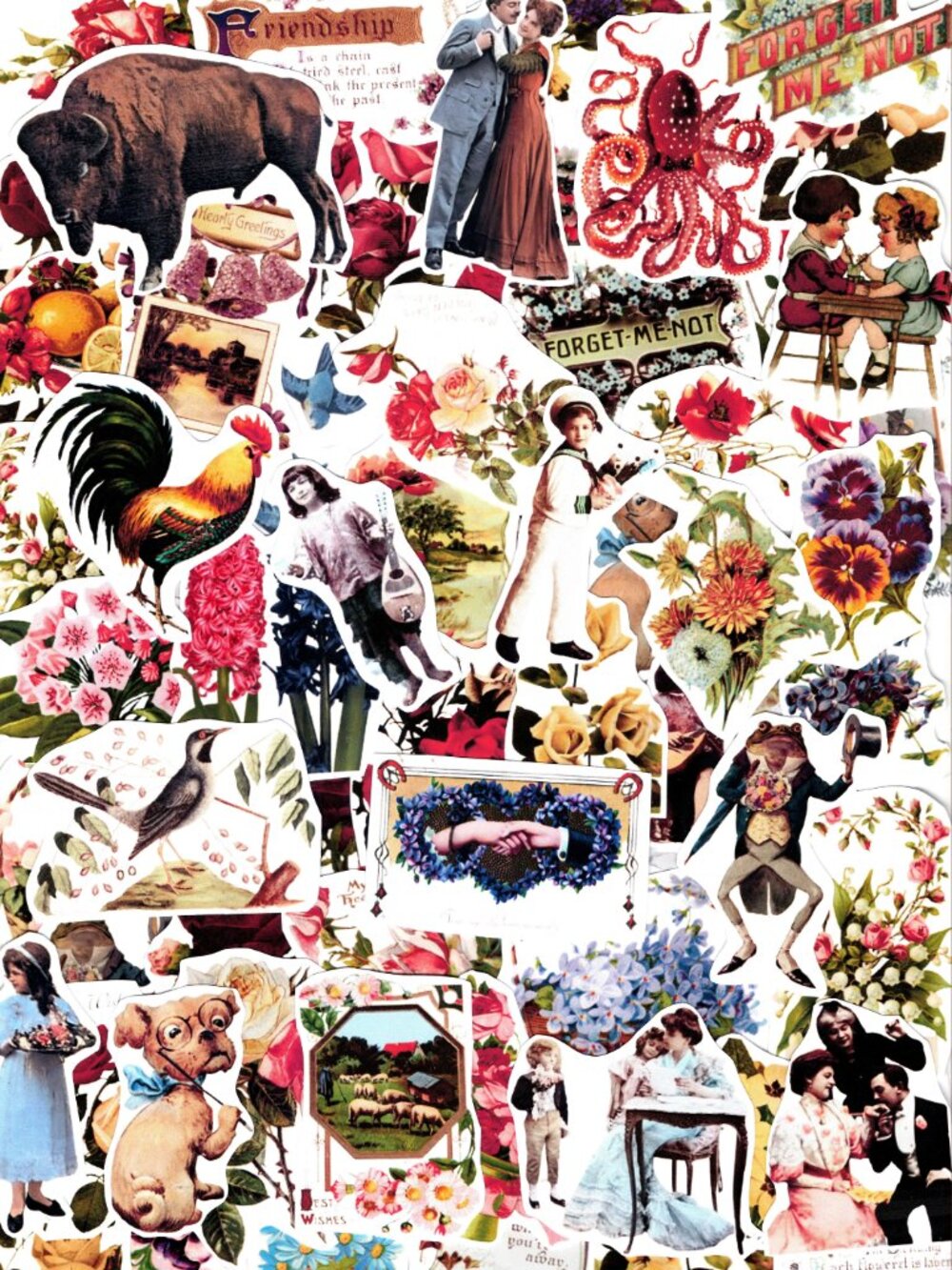 Sticker Grab Bag! 20 Random Turn of the Century Designs! Mystery Blind Pack!